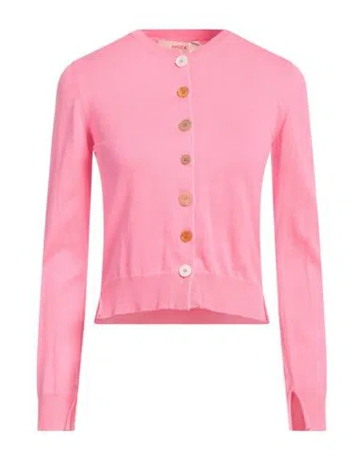 Jucca Woman Cardigan Magenta Size Xs Cotton In Pink