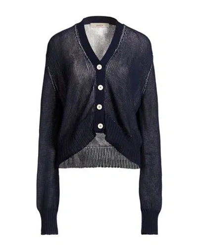Jucca Woman Cardigan Navy Size L Cotton In Blue