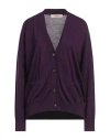 Jucca Woman Cardigan Purple Size M Virgin Wool