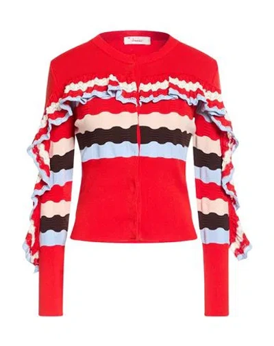 Jucca Woman Cardigan Red Size L Cotton