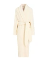 Jucca Woman Coat Cream Size 4 Virgin Wool In Neutral