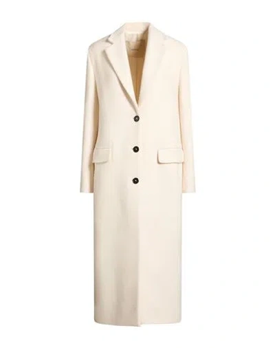 Jucca Woman Coat Ivory Size 2 Virgin Wool, Polyamide, Cashmere In White
