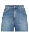 Jucca Woman Denim Shorts Blue Size 27 Cotton, Elastane In Blue