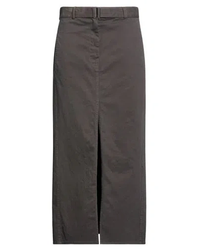 Jucca Woman Denim Skirt Charcoal Size 6 Cotton, Elastane In Grey