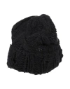 Jucca Woman Hat Black Size Onesize Mohair Wool, Wool, Polyester In Black