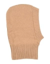 Jucca Woman Hat Camel Size Onesize Wool, Viscose, Polyamide, Metal, Cashmere In Sand