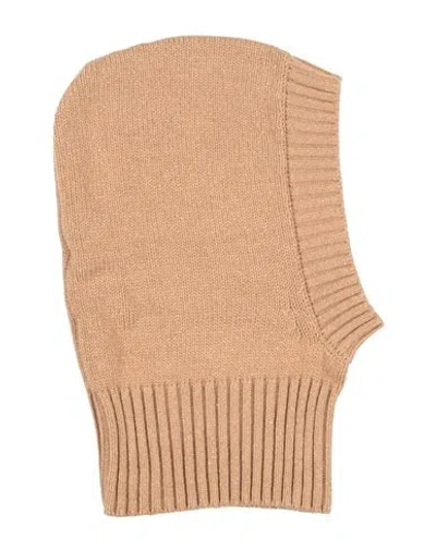 Jucca Woman Hat Camel Size Onesize Wool, Viscose, Polyamide, Metal, Cashmere In Sand