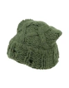 Jucca Woman Hat Dark Green Size Onesize Mohair Wool, Wool, Polyester