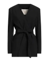 Jucca Woman Jacket Black Size 10 Polyester, Virgin Wool, Elastane