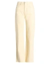 Jucca Woman Jeans Cream Size 28 Cotton, Elastane In White