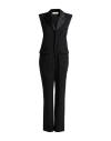 Jucca Woman Jumpsuit Black Size 10 Polyester, Cotton, Elastane In Black