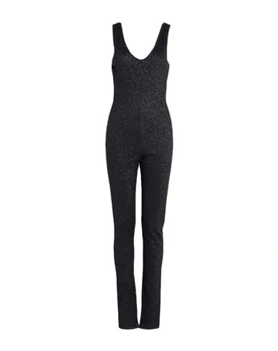 Jucca Woman Jumpsuit Black Size M Polyamide, Metallic Fiber