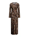 Jucca Woman Maxi Dress Beige Size 8 Viscose In Beige
