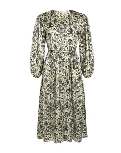 Jucca Woman Maxi Dress Black Size 2 Viscose In Green