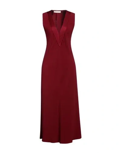 Jucca Woman Maxi Dress Burgundy Size 8 Acetate, Viscose In Red