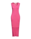 Jucca Woman Maxi Dress Fuchsia Size L Cotton In Pink