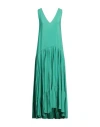 Jucca Woman Maxi Dress Green Size 6 Acetate, Silk