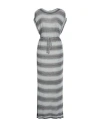 Jucca Woman Maxi Dress Grey Size L Viscose In Gray