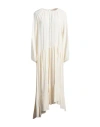 Jucca Woman Maxi Dress Ivory Size 6 Acetate, Silk In White