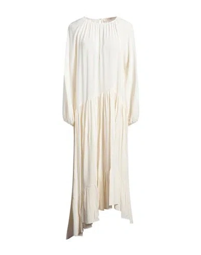 Jucca Woman Maxi Dress Ivory Size 6 Acetate, Silk In White