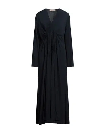 Jucca Woman Maxi Dress Midnight Blue Size 6 Acetate, Silk