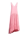 Jucca Woman Maxi Dress Pink Size 2 Acetate, Silk