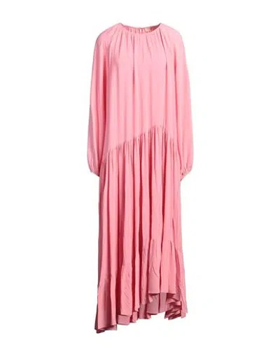 Jucca Woman Maxi Dress Pink Size 6 Acetate, Silk