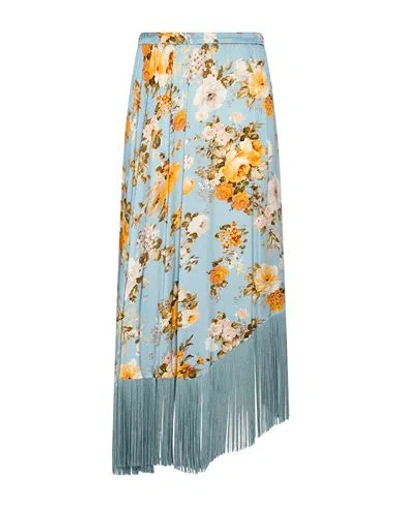 Jucca Woman Maxi Skirt Azure Size 4 Viscose In Blue