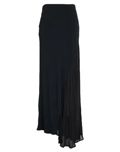 Jucca Woman Maxi Skirt Black Size 6 Acetate, Viscose