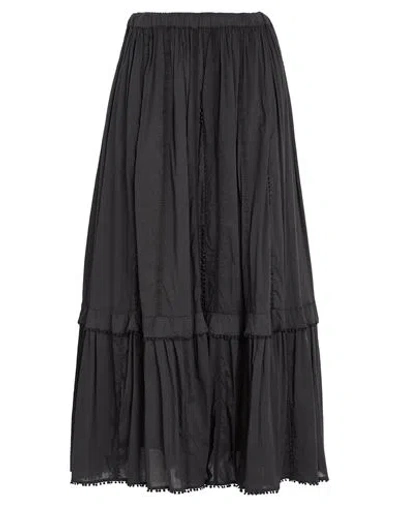Jucca Woman Maxi Skirt Black Size 8 Cotton
