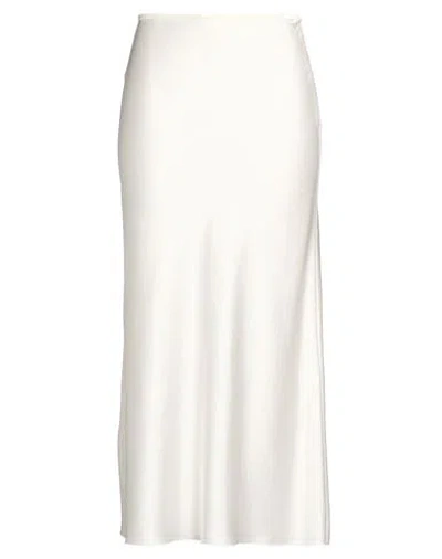 Jucca Woman Maxi Skirt Ivory Size 4 Polyester In White