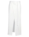 Jucca Woman Maxi Skirt White Size L Cotton