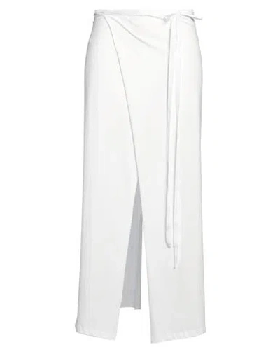 Jucca Woman Maxi Skirt White Size L Cotton