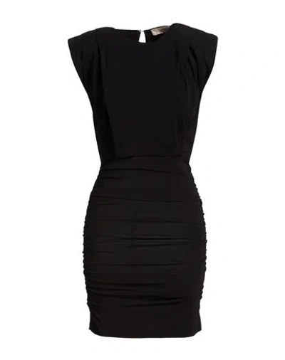 Jucca Woman Midi Dress Black Size 2 Viscose, Elastane In Animal Print
