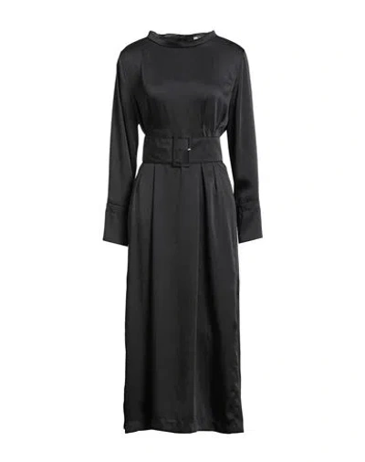Jucca Woman Midi Dress Black Size 6 Polyester