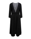 Jucca Woman Midi Dress Black Size 6 Polyester In Black