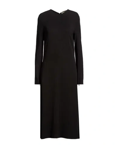 Jucca Woman Midi Dress Black Size 6 Viscose, Elastane
