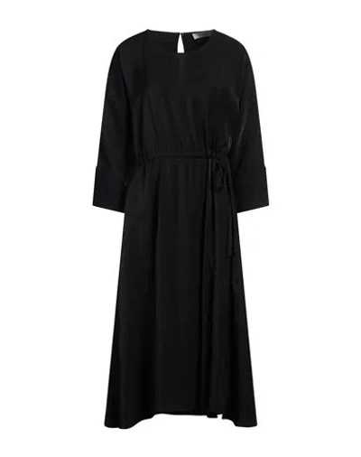 Jucca Woman Midi Dress Black Size 10 Viscose, Polyester
