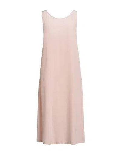 Jucca Woman Midi Dress Blush Size 6 Silk In Neutral