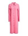 Jucca Woman Midi Dress Pink Size 6 Viscose, Elastane In Pink