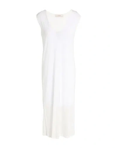 Jucca Woman Midi Dress White Size M Lyocell
