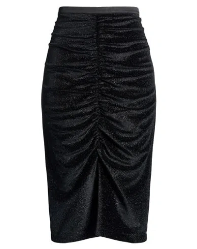 Jucca Woman Midi Skirt Black Size 6 Polyester, Elastane