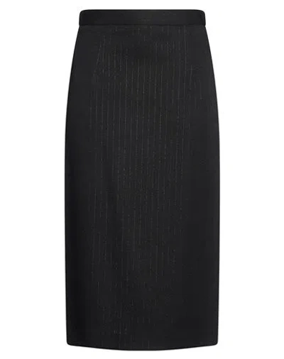 Jucca Woman Midi Skirt Black Size 6 Virgin Wool, Viscose, Polyamide