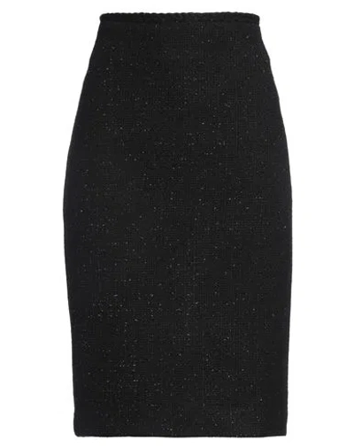 Jucca Woman Midi Skirt Black Size 8 Acrylic, Polyester, Wool, Cotton, Polyamide