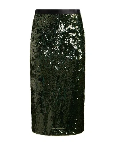 Jucca Woman Midi Skirt Dark Green Size 8 Polyester