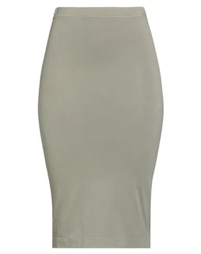 Jucca Woman Midi Skirt Khaki Size S Cotton, Elastane In Gray