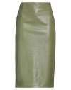 Jucca Woman Midi Skirt Military Green Size 2 Polyester, Polyurethane In Green