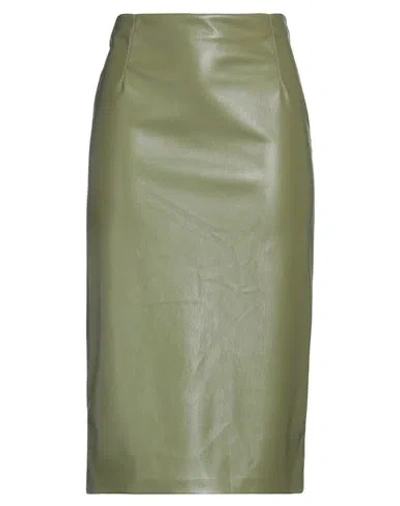 Jucca Woman Midi Skirt Military Green Size 2 Polyester, Polyurethane