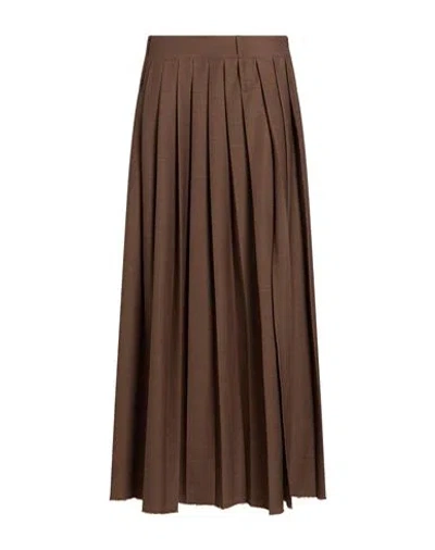 Jucca Woman Midi Skirt Military Green Size 6 Viscose
