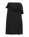 Jucca Woman Mini Dress Black Size 6 Linen, Viscose, Elastane